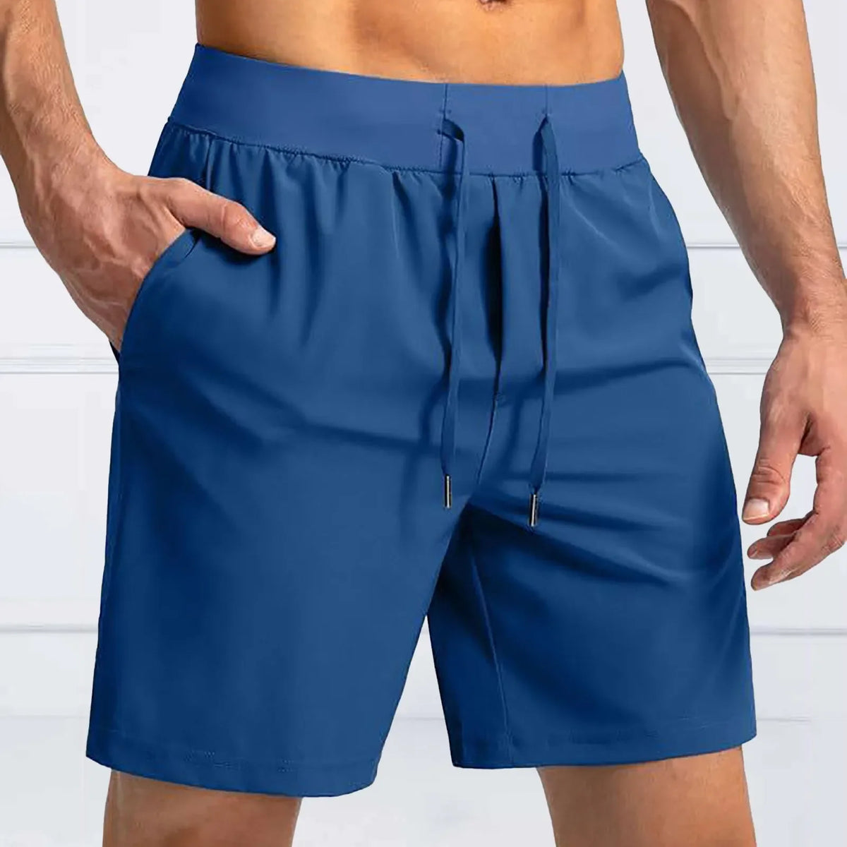 Men'S Summer Breathable Sports Shorts Mid Waist Loose Casual Outdoor Running Training Fitness Thin Business Casual Pants Outdoor