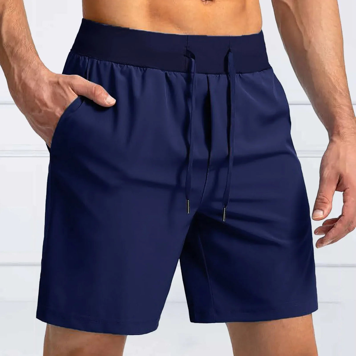 Men'S Summer Breathable Sports Shorts Mid Waist Loose Casual Outdoor Running Training Fitness Thin Business Casual Pants Outdoor